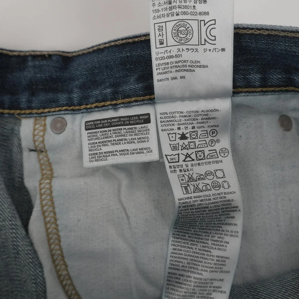 Levi's 505 Athletic Taper Jeans Mens 36x29 Blue Denim 100% Cotton 4090